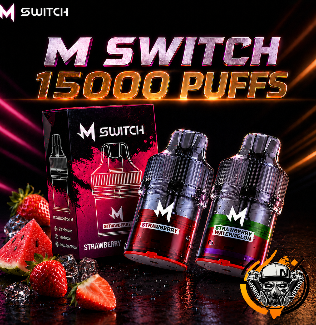 หัว M Switch 15000 Puffs