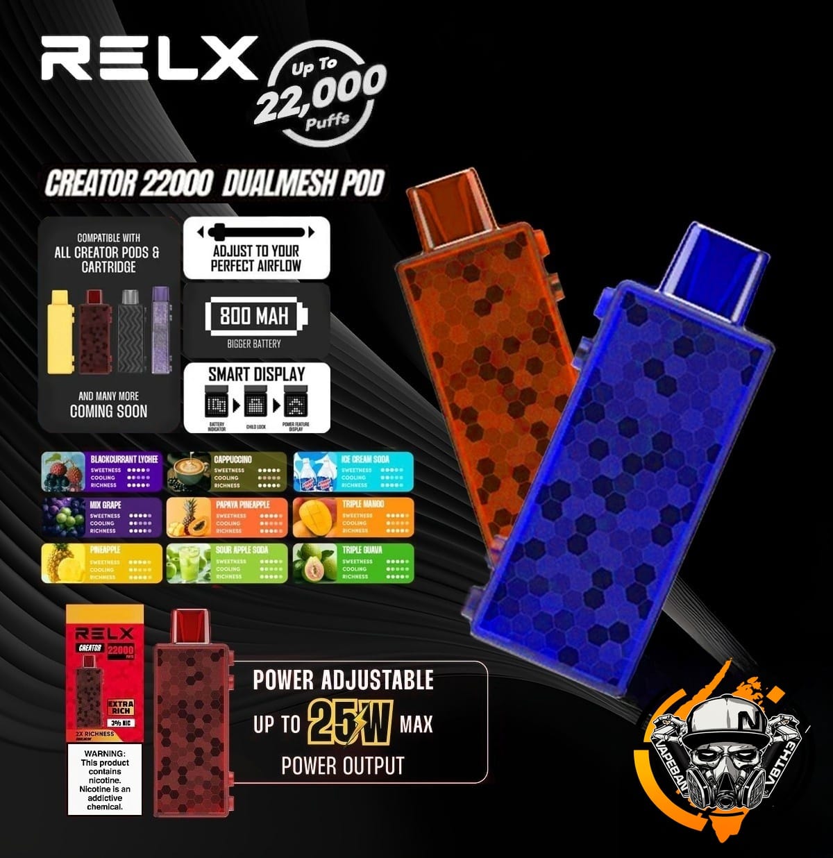 หัว Relx Creator 22000 Puffs