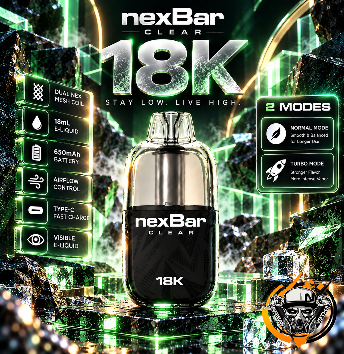 NexBar Clear 18K