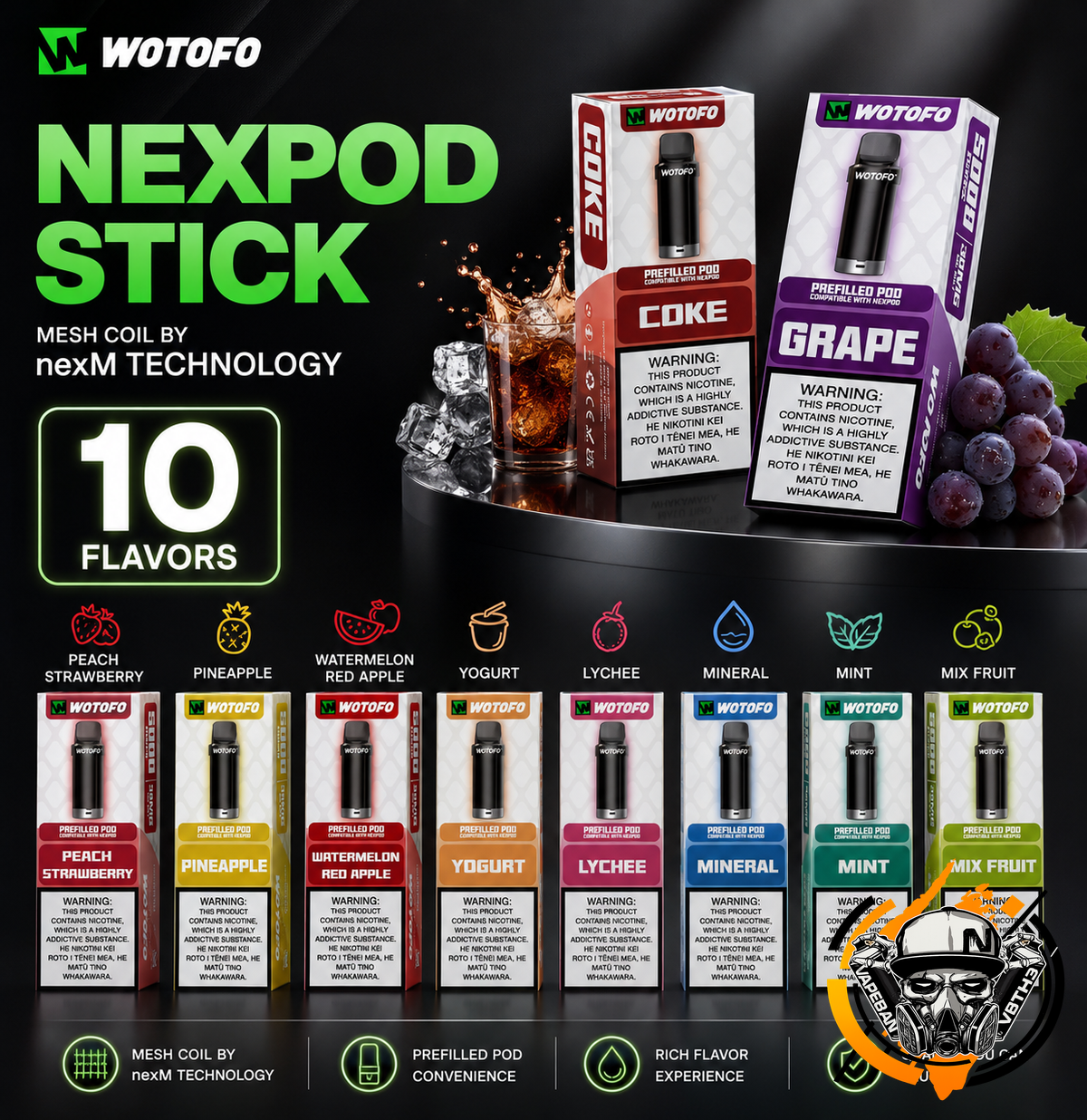 หัว Nexpod 5000 Puffs