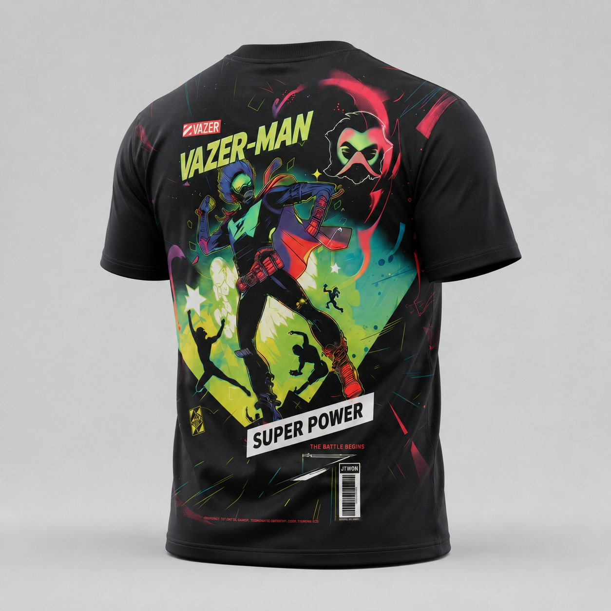 เสื้อยืด VAZER-MAN สีดำ