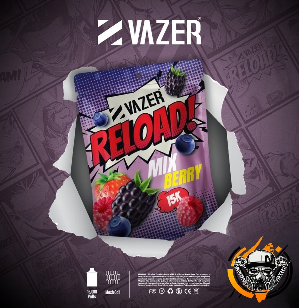 หัวเปลี่ยน Vazer Reload 15K