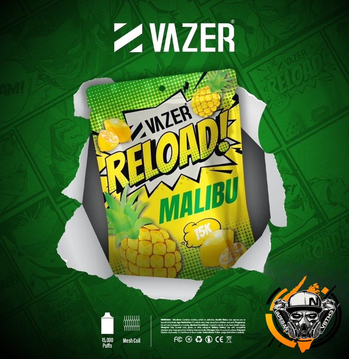 หัวเปลี่ยน Vazer Reload 15K