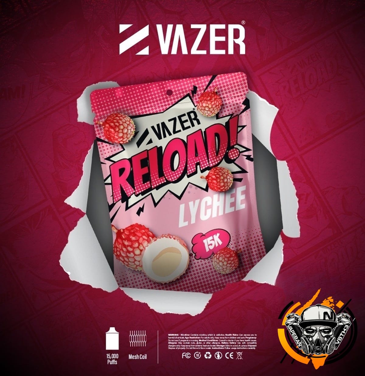 หัวเปลี่ยน Vazer Reload 15K
