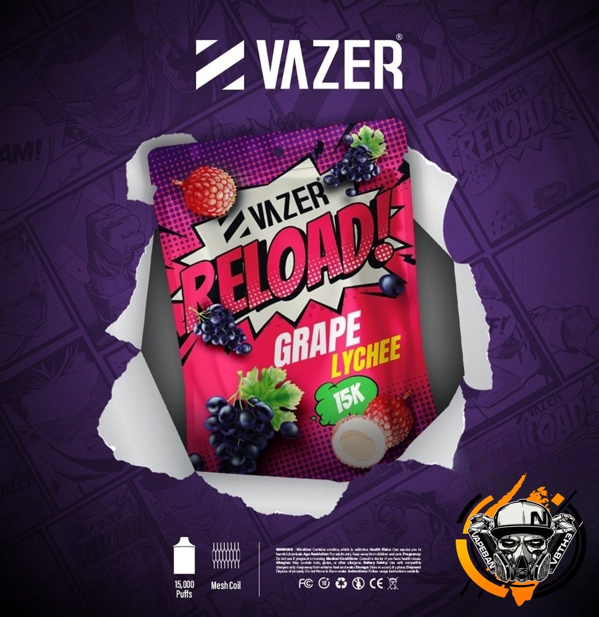 หัวเปลี่ยน Vazer Reload 15K