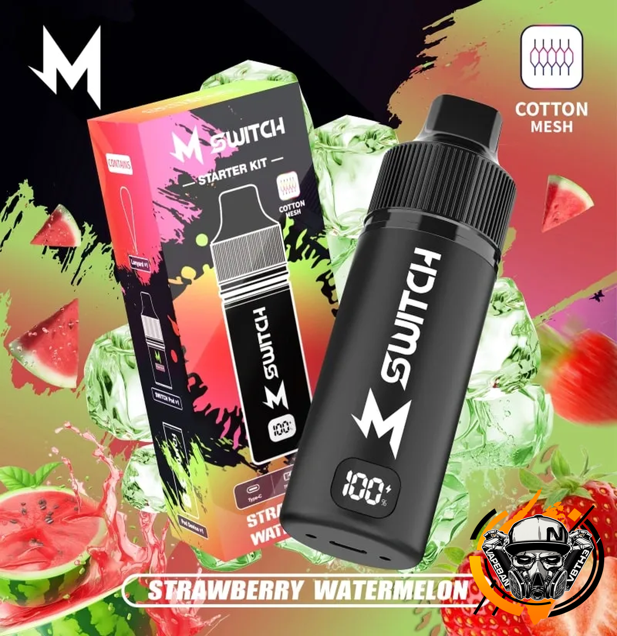 เครื่องพร้อมหัว M Switch Kit 15000 Puffs