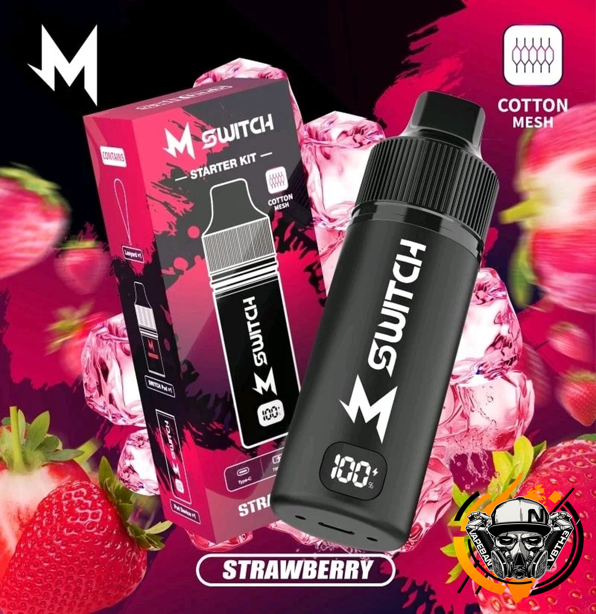 เครื่องพร้อมหัว M Switch Kit 15000 Puffs