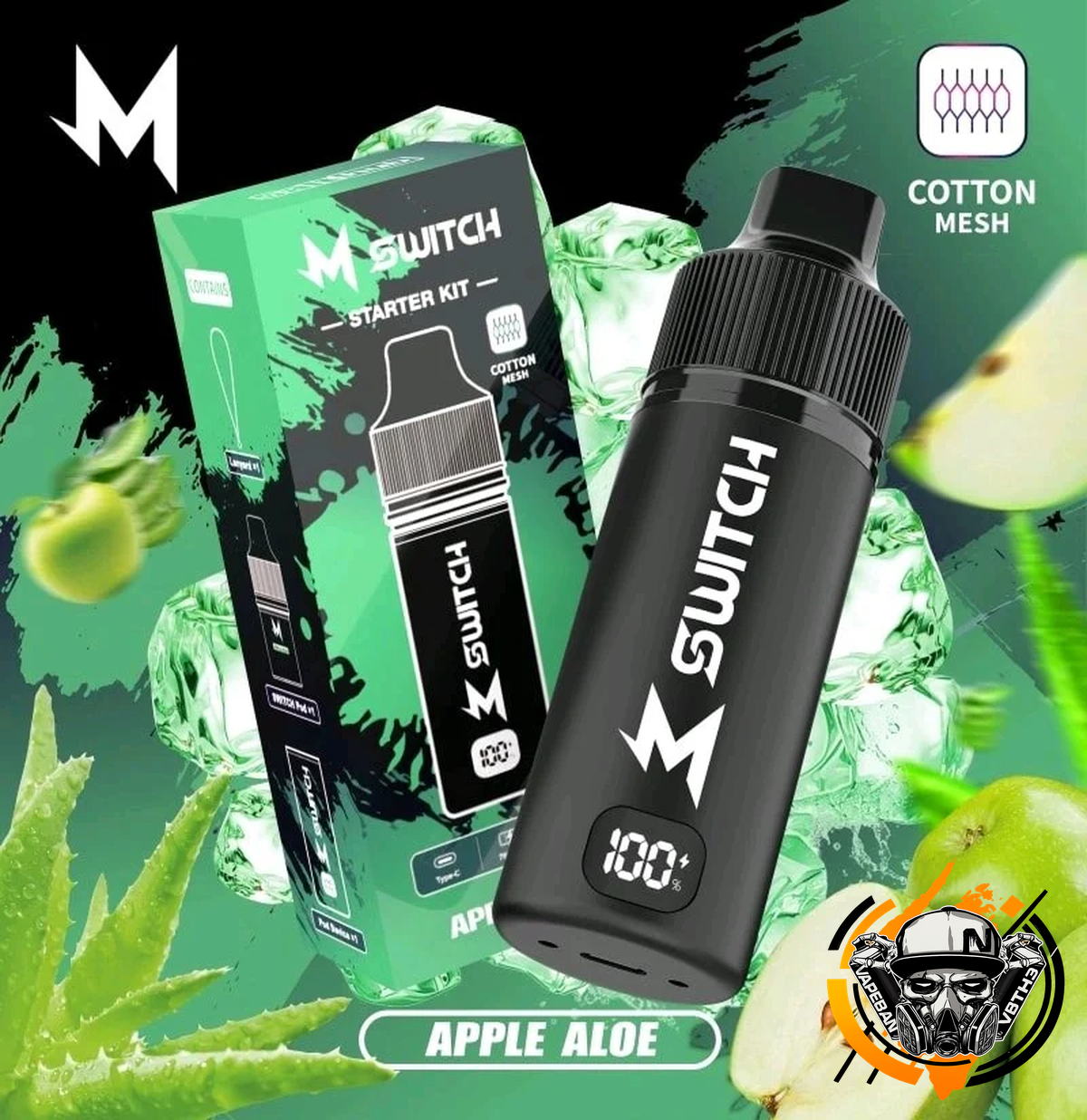 เครื่องพร้อมหัว M Switch Kit 15000 Puffs