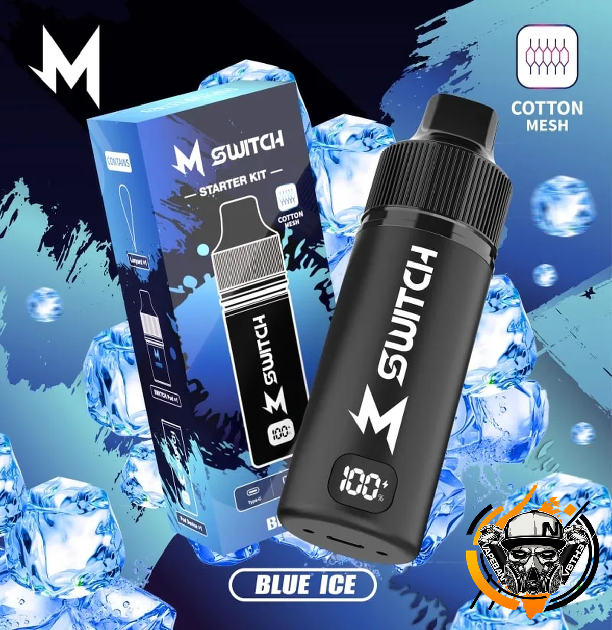 เครื่องพร้อมหัว M Switch Kit 15000 Puffs