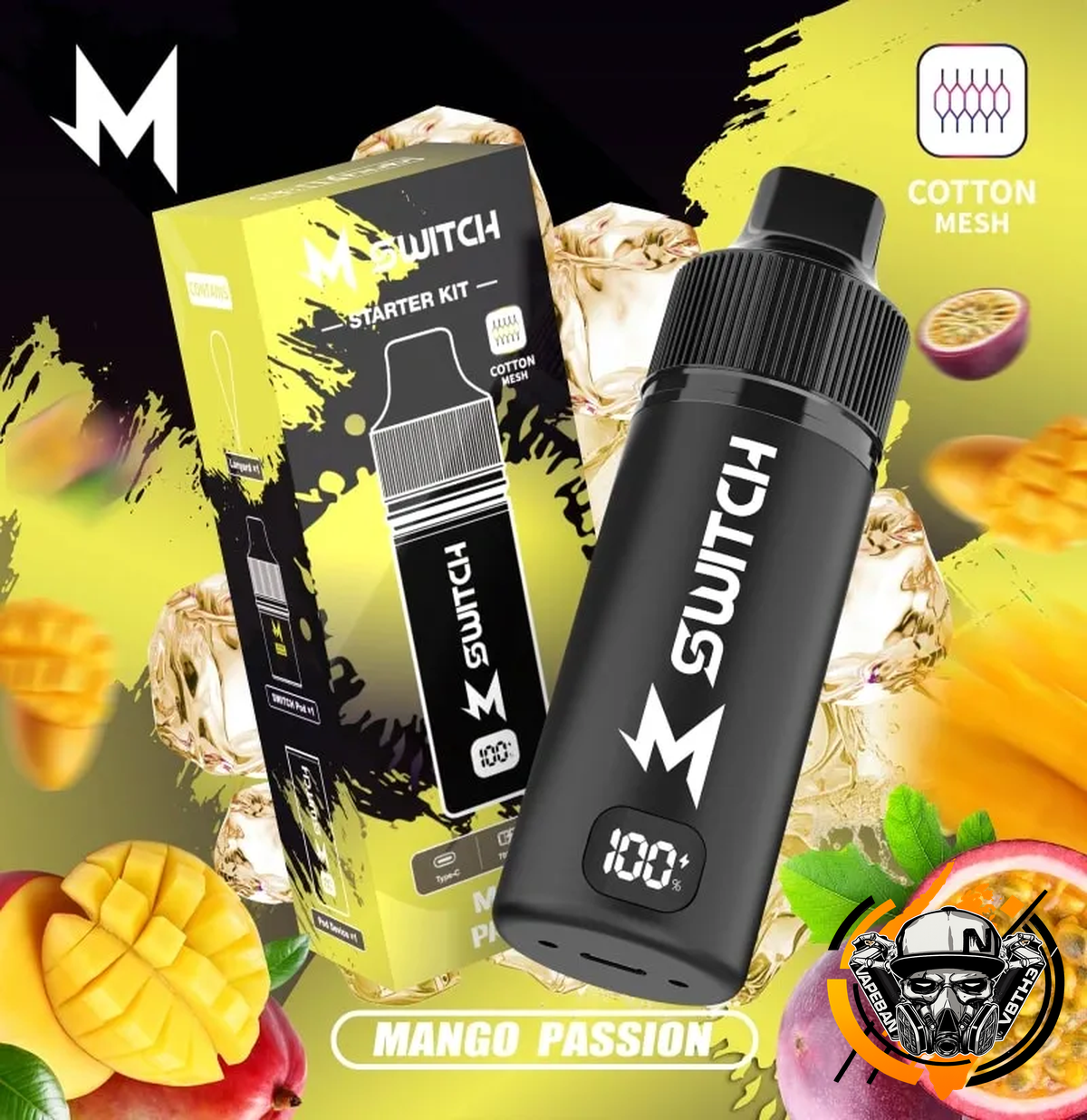 เครื่องพร้อมหัว M Switch Kit 15000 Puffs