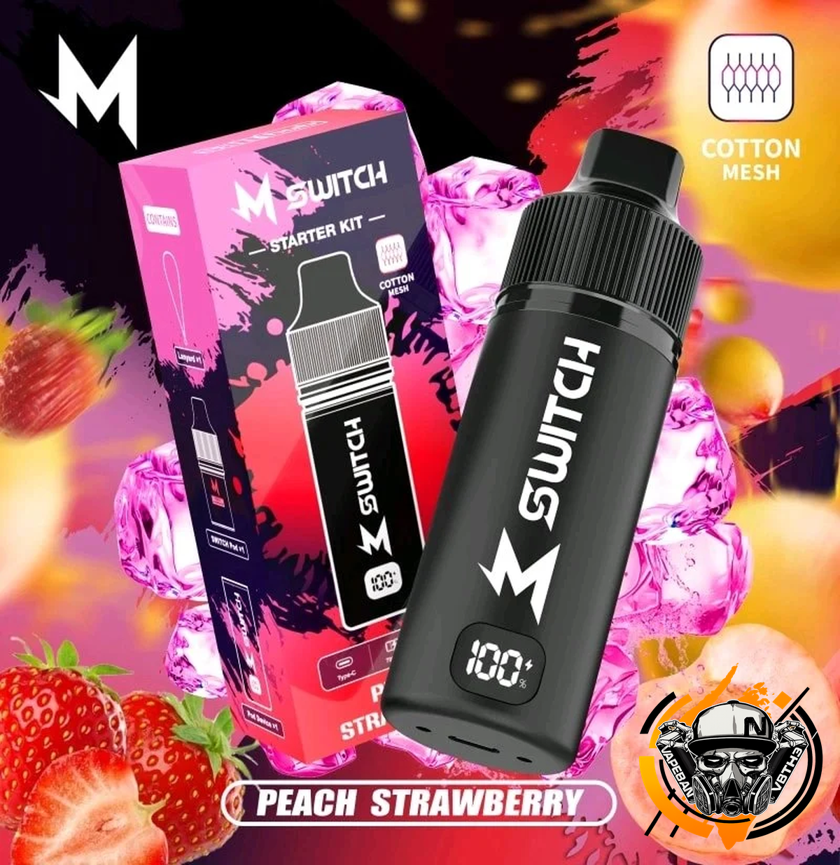 เครื่องพร้อมหัว M Switch Kit 15000 Puffs