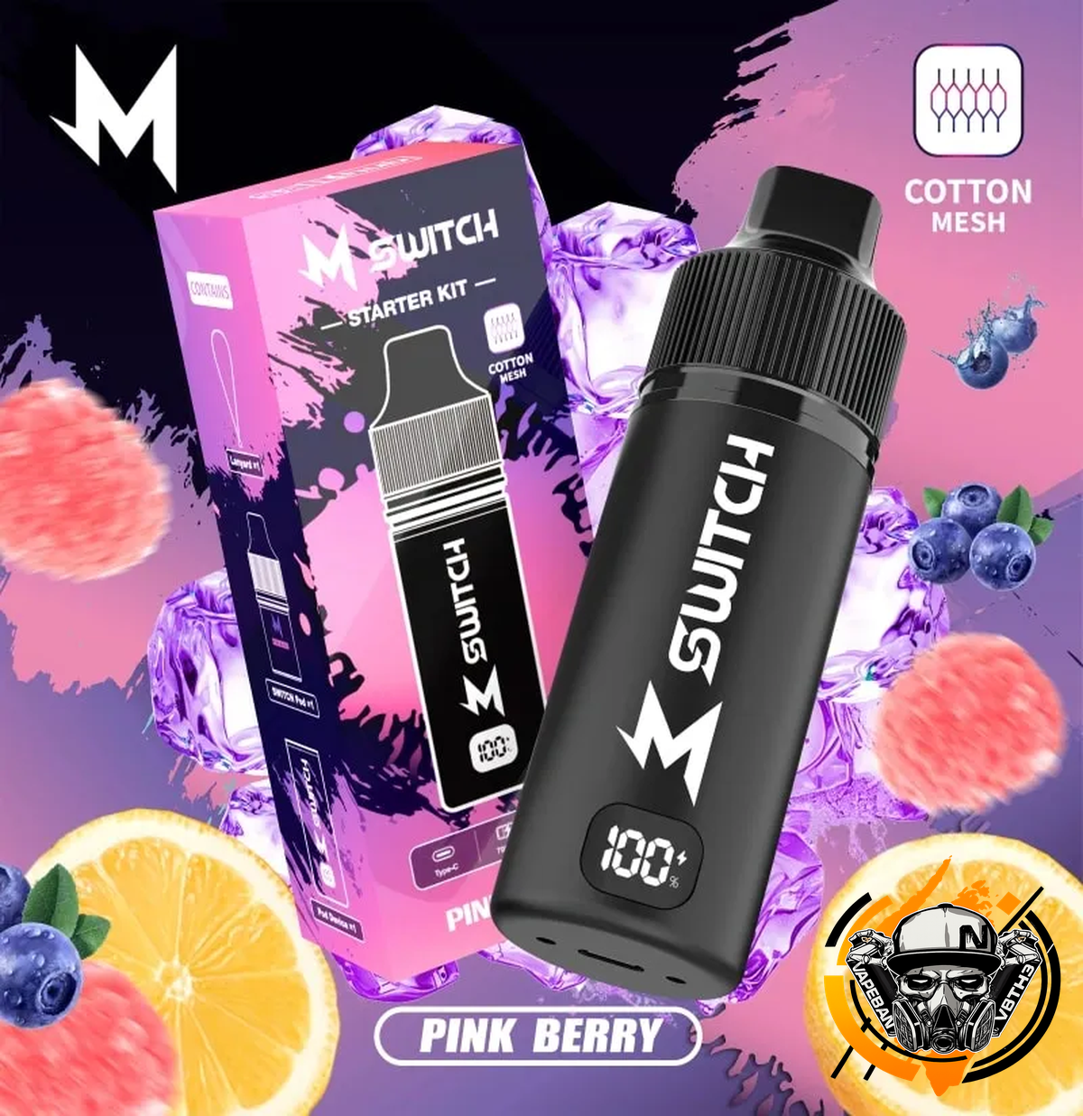 เครื่องพร้อมหัว M Switch Kit 15000 Puffs