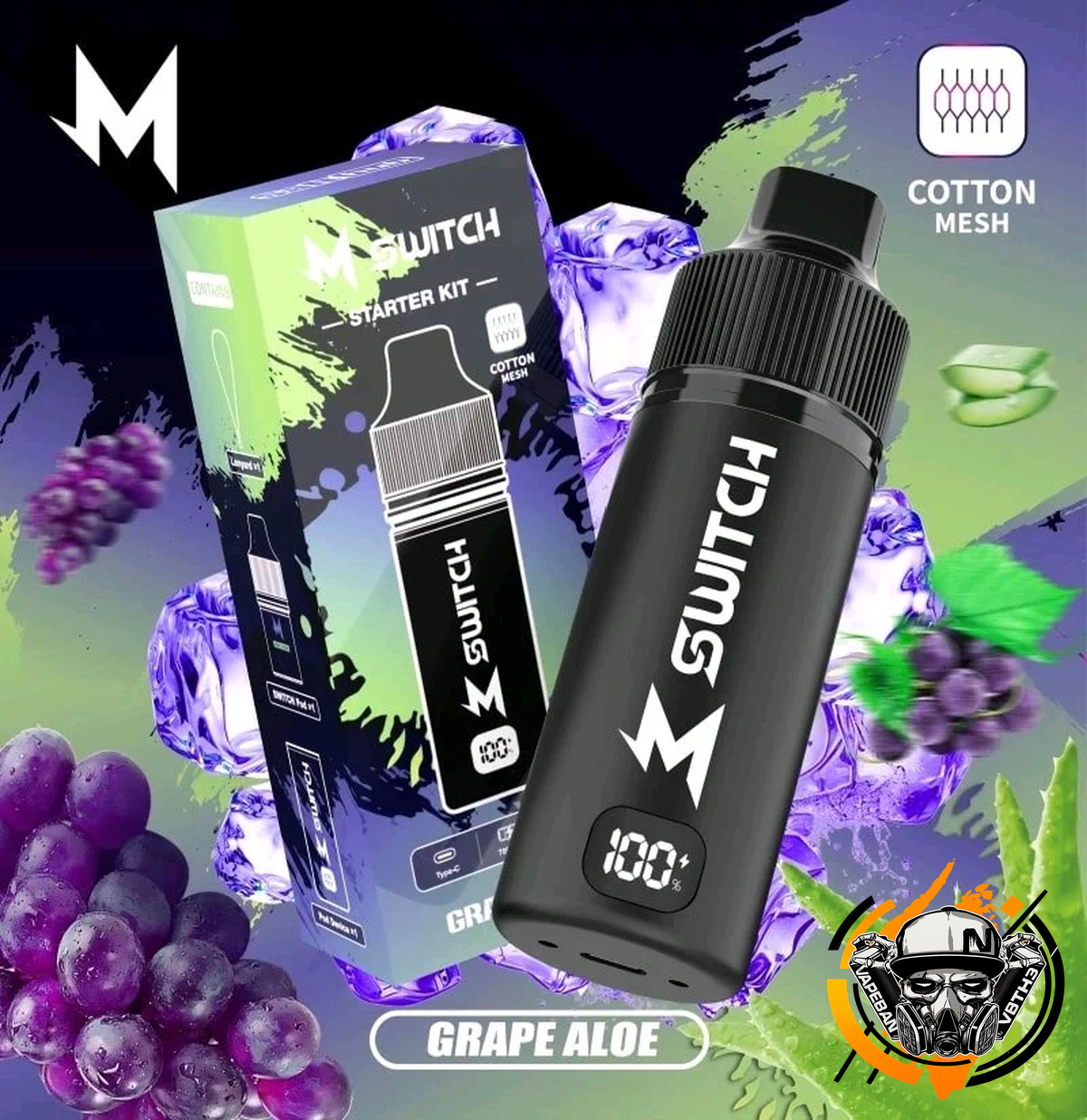 เครื่องพร้อมหัว M Switch Kit 15000 Puffs