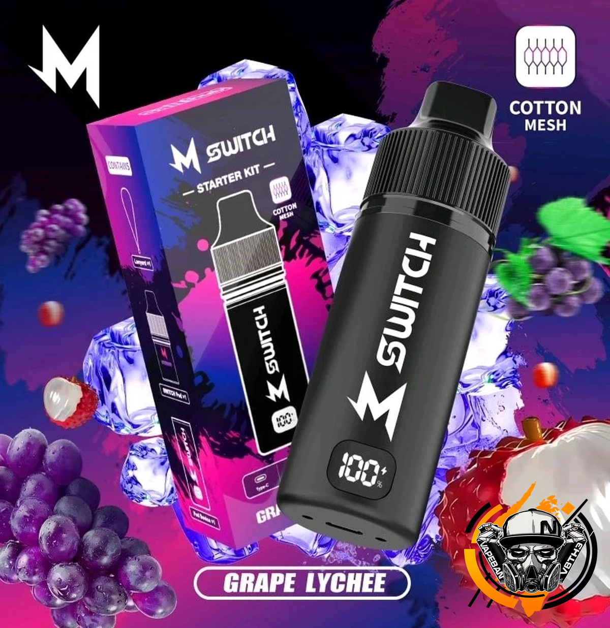 เครื่องพร้อมหัว M Switch Kit 15000 Puffs