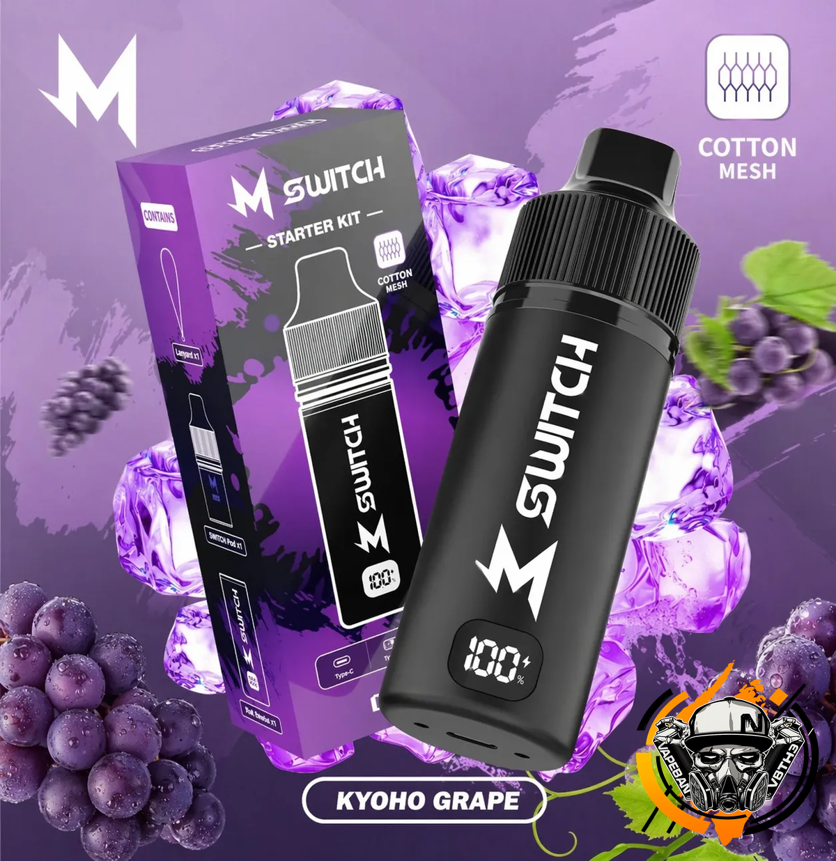 เครื่องพร้อมหัว M Switch Kit 15000 Puffs
