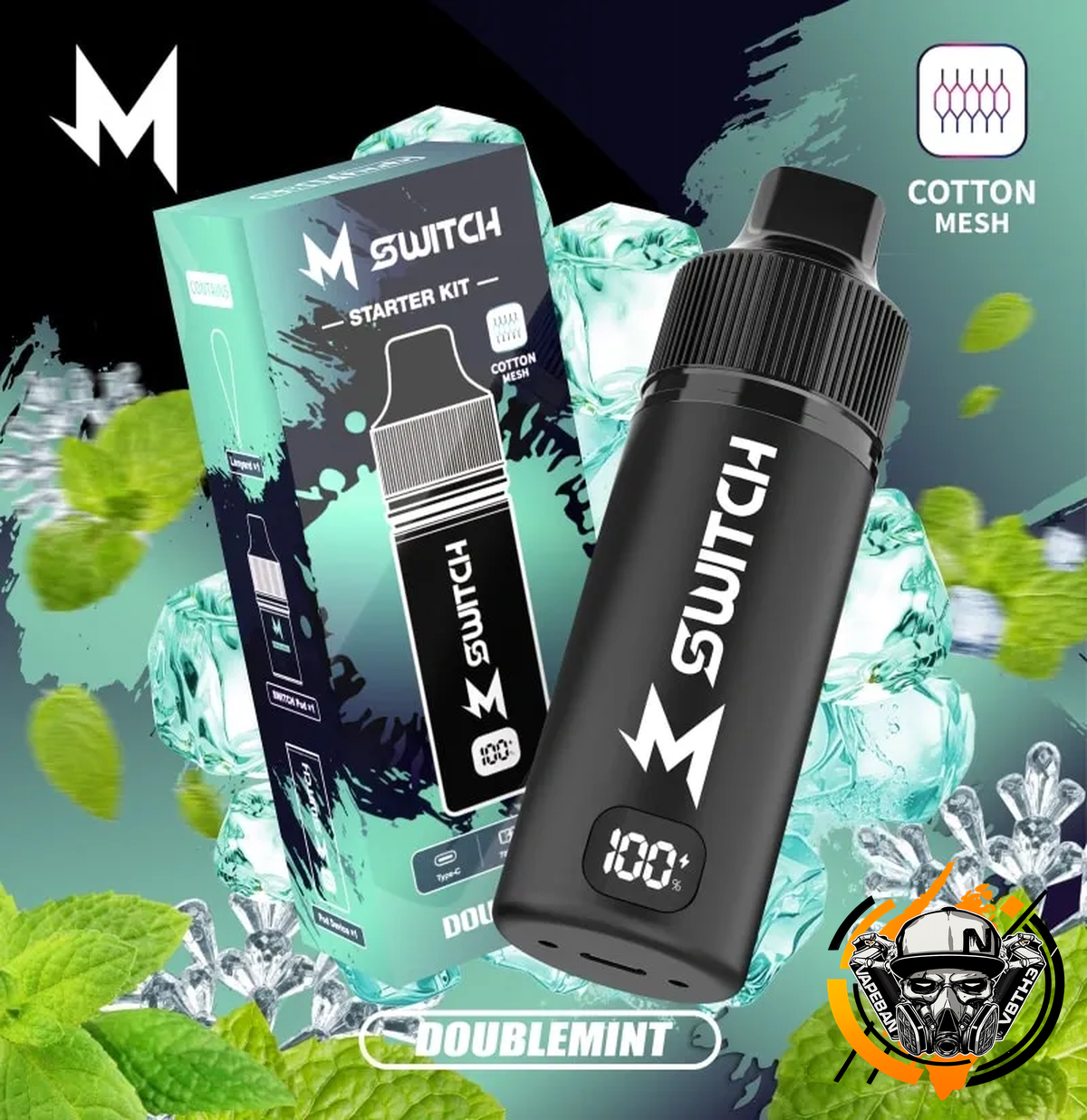 เครื่องพร้อมหัว M Switch Kit 15000 Puffs