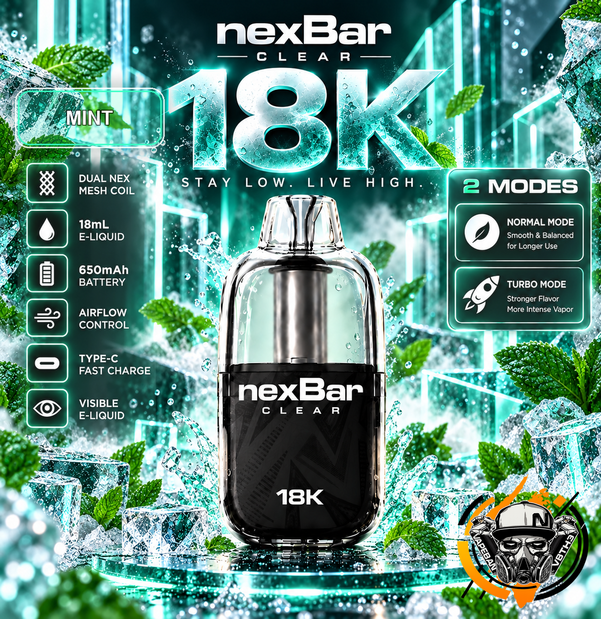 NexBar Clear 18K